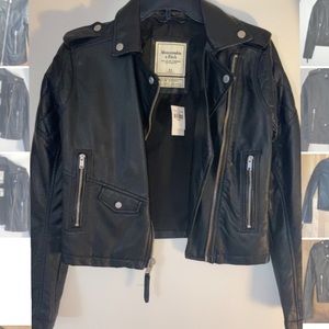 NWT Abercrombie and Fitch Leather Jacket XS